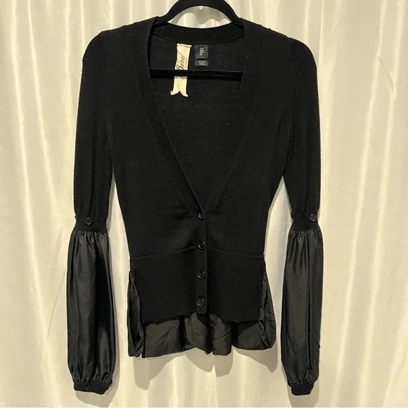 Bird by Juicy Couture Silk Flounce Cardigan - Picture 3 of 8